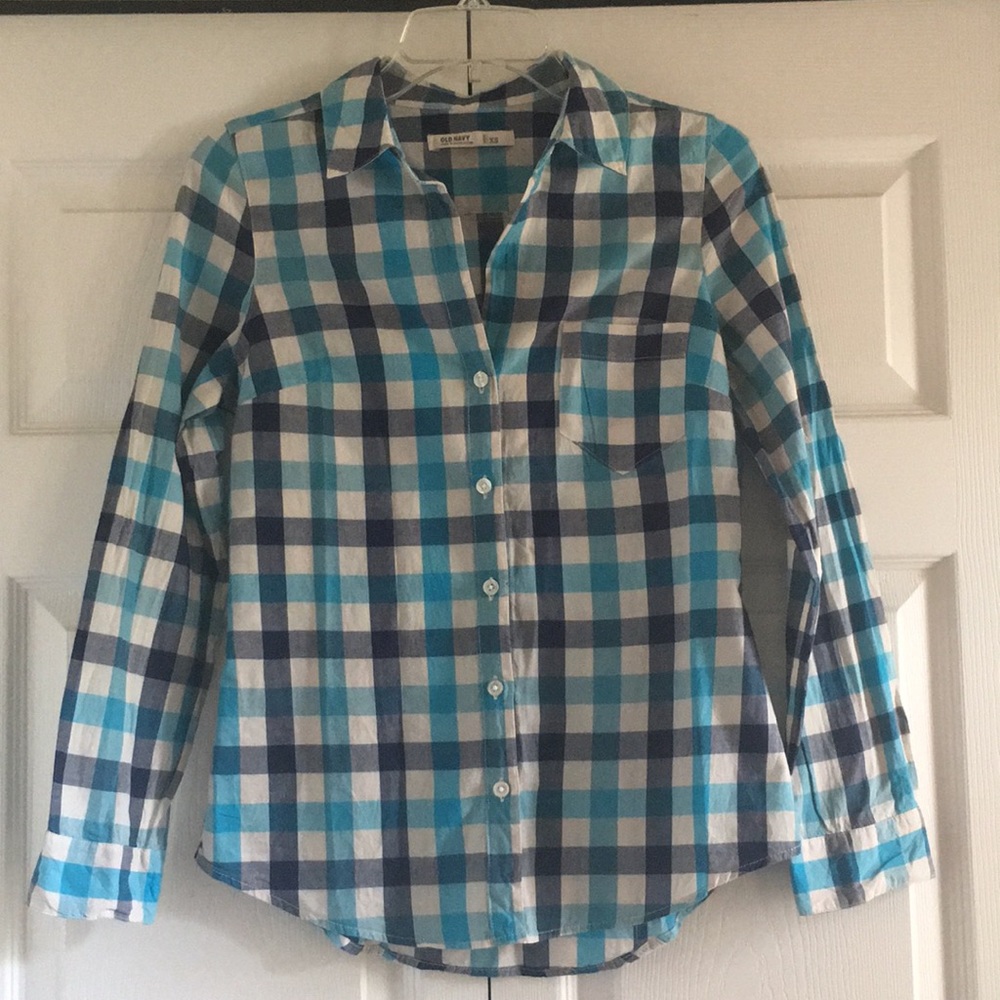 Old Navy Plaid Button-down Shirt. XSmall